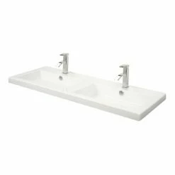 Miller - 1210mm Rectangular Bowl Double Ceramic Basin - 115W1