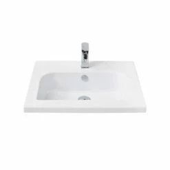 Miller - 610mm D-Shaped Bowl Ceramic Basin - 120W1
