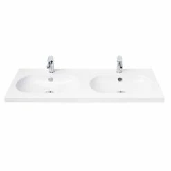 Miller - 1200mm Oval Bowl Double Ceramic Basin - 127W1
