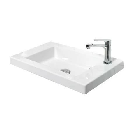 Miller London 60 Wall Hung Two Door Vanity Unit + Basin (Oak) - Image 3