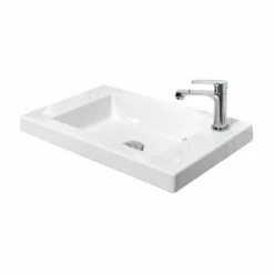 Miller - 600mm Ceramic Basin With Right Hand Tap Hole - 166W1