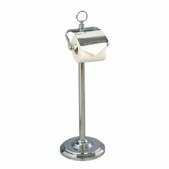 Miller - Classic Freestanding Toilet Roll Holder With Lid - 5658CH