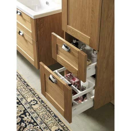 Miller - New York Tall Cabinet with Door Storage & Drawers - Oak Miller - New York Tall Cabinet With Door Storage & Drawers - Oak -Miller Sales Store 595V 2 D1 460