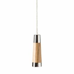Miller - Classic Chrome And Natural Oak Conical Light Pull - 697C