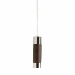 Miller - Classic Chrome And Dark Oak Cylindrical Light Pull - 698C