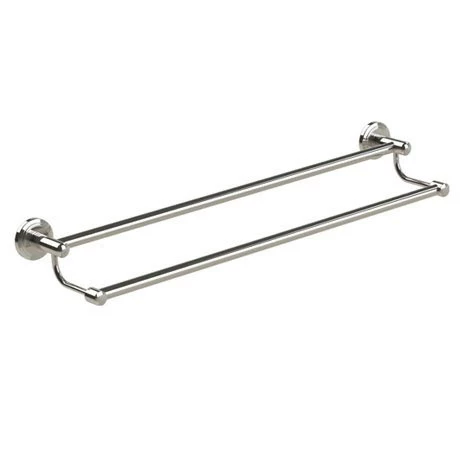 Miller Oslo Polished Nickel Double Towel Rail - 8027MN