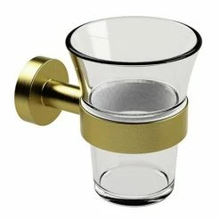 Miller Bond Brushed Brass Tumbler Holder - 8703MP1