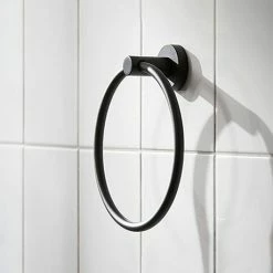 Miller Bond Black Towel Ring - 8705B