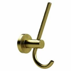 Miller Bond Brushed Brass Double Robe Hook - 8712MP1