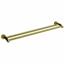 Miller Bond Brushed Brass Double Towel Rail - 8727MP1