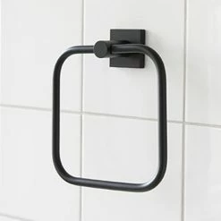 Miller Atlanta Matt Black Towel Ring - 8805B