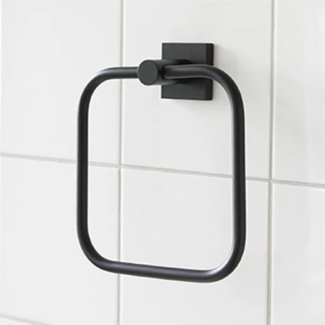 Miller Atlanta Matt Black Towel Ring - 8805B Miller Atlanta Matt Black Towel Ring - 8805B -Miller Sales Store 8805B P