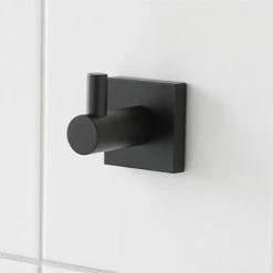 Miller Atlanta Matt Black Single Robe Hook - 8822B