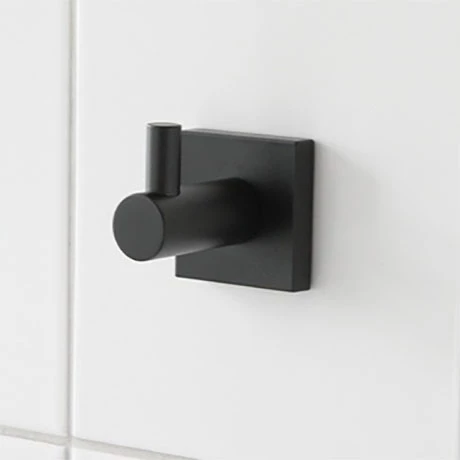 Miller Atlanta Matt Black Single Robe Hook - 8822B Miller Atlanta Matt Black Single Robe Hook - 8822B -Miller Sales Store 8822B P