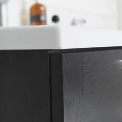 Miller London 120 Wall Hung Four Drawer Vanity Unit + Double Basin (Black) 8 Miller London 120 Wall Hung Four Drawer Vanity Unit + Double Basin (Black) -Miller Sales Store LOND40BLKLH D1NNNNNN 460