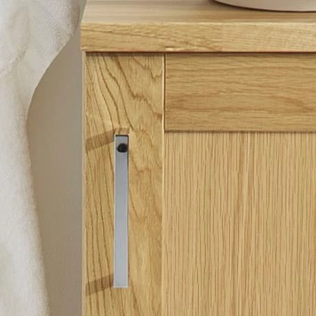 Miller London 60 Wall Hung Two Door Vanity Unit + Basin (Oak) - Image 4