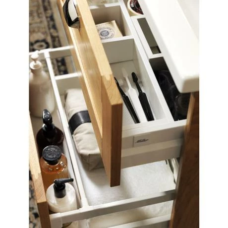 Miller London 120 Wall Hung Four Drawer Vanity Unit + Double Basin (Black) Miller London 120 Wall Hung Four Drawer Vanity Unit + Double Basin (Black) -Miller Sales Store LOND60WHIDR D3N 460 1