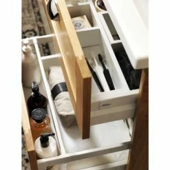 Miller London 120 Wall Hung Four Drawer Vanity Unit + Double Basin (White) 6 Miller London 120 Wall Hung Four Drawer Vanity Unit + Double Basin (White) -Miller Sales Store LOND60WHIDR D3N 460 2