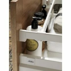 Miller London 120 Wall Hung Four Drawer Vanity Unit + Double Basin (White) 7 Miller London 120 Wall Hung Four Drawer Vanity Unit + Double Basin (White) -Miller Sales Store LOND60WHIDR D4N 460 2