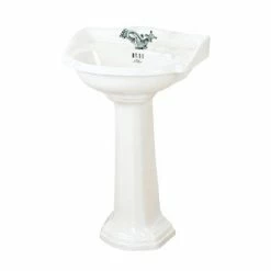 Miller - 535mm Traditional 1TH Basin With Full Pedestal