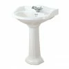 Miller - 655mm Traditional 1TH Basin With Full Pedestal -Miller Sales Store MILLBAS655 P