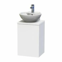 Miller New York Wall Hung Countertop Basin Unit - White - 400mm Inc. Basin