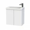 Miller - New York 60 Wall Hung Two Door Vanity Unit With Ceramic Basin - White